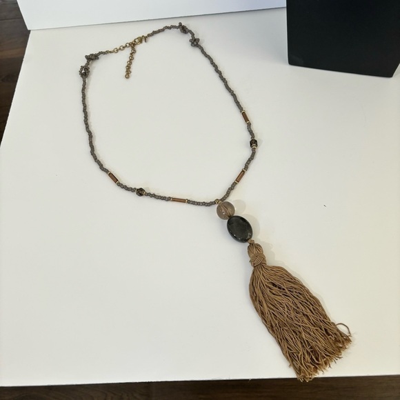 Chico’s Vintage super long real stone with asset necklace - Picture 6 of 12